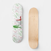 Italiaans meisjes silhouet vlag skateboard (Voorkant)