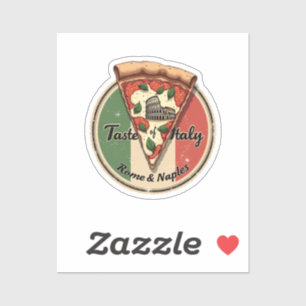 Italiaans met Rome & Naples Pizza Sticker
