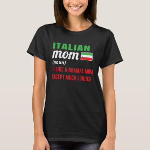 Italiaans Moeder Hand Gesture Italië Kleuren Mama  T-shirt