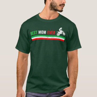 Italiaans Motorcross Moeder Dirt Biking Italië Vla T-shirt