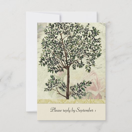  Italiaans Myrtle Tree rsvp met envelop (Voorkant)