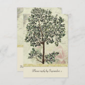  Italiaans Myrtle Tree rsvp met envelop (Voorkant / Achterkant)