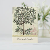  Italiaans Myrtle Tree rsvp met envelop (Staand voorkant)