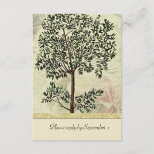 Italiaans Myrtle Tree rsvp met envelop Kaartje