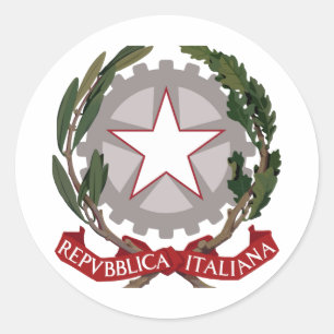 Italiaans nationaal embleem ronde sticker