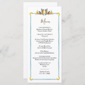 Italiaans ontwerp trouwmenu  menu (Voorkant / Achterkant)