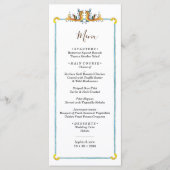 Italiaans ontwerp trouwmenu  menu (Voorkant)