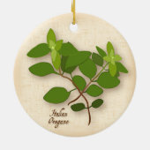 Italiaans Oregano Herb Ceramic Ornament (Achterkant)