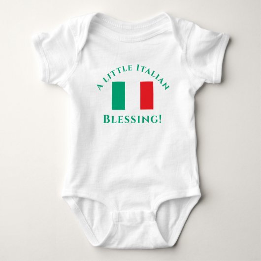  Italiaans Patriottisch Baby Bodysuit (Voorkant)