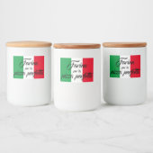 Italiaans Pizza meel Jar label - pizza chef cadeau Voedselcontainer Etiket (Flessen)