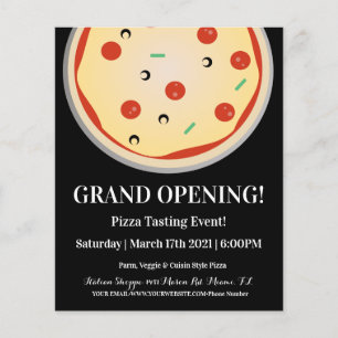Italiaans pizzarestaurant evenement grand opening flyer