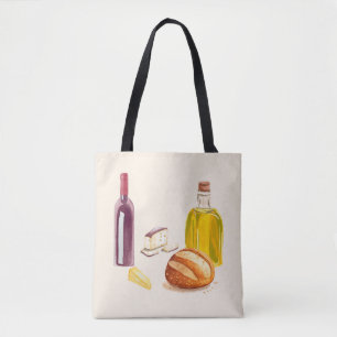 Italiaans Platteland Foodie Draagtas