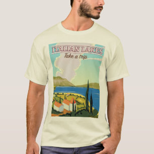 Italiaans poster van het klassieke vliegverkeer t-shirt