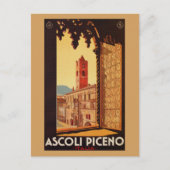  Italiaans reizen en Ascoli Piceno Briefkaart (Voorkant)