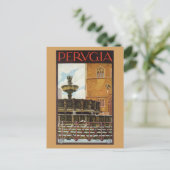  Italiaans reizen en Perugia Briefkaart (Staand voorkant)
