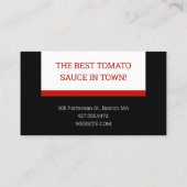  Italiaans Restaurant horizontale foto Visitekaartje (Achterkant)