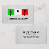 Italiaans Restaurant Logo | Pizza Visitekaartje (Voorkant / Achterkant)