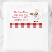 Italiaans restaurant Pasta Chef Rechthoekige Sticker (Tas)