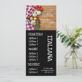 Italiaans restaurant pizza diner menu (Staand voorkant)