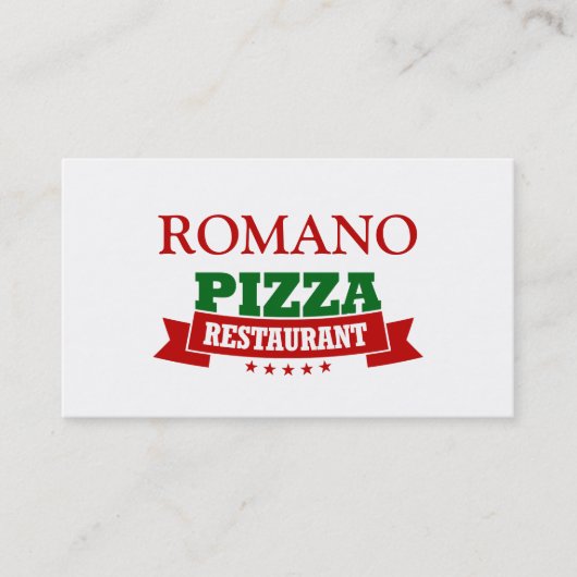 Italiaans restaurant Pizza Visitekaartje (Voorkant)