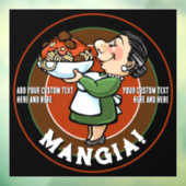  Italiaans restaurant Pizzeria Promotie Raamsticker (Vel 3)