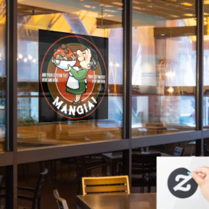 Italiaans restaurant Pizzeria Promotie Raamsticker