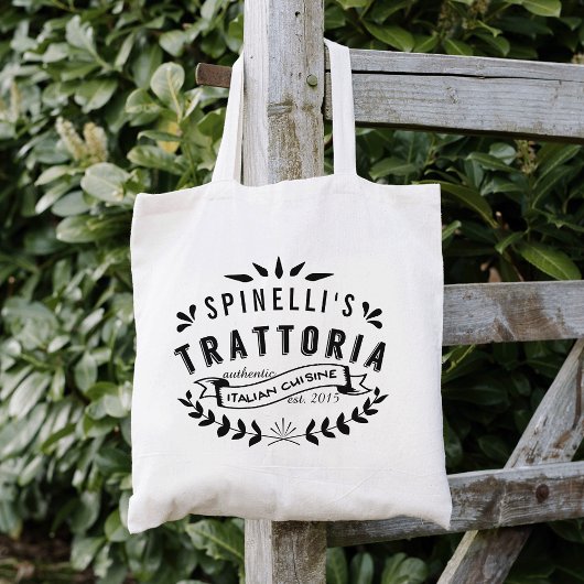 Italiaans restaurant Trattoria gepersonaliseerd Tote Bag