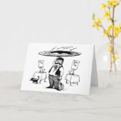 ITALIAANS RESTAURANT VERJAARDAGSKAARTEN KAART (Gele Bloem)