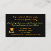 Italiaans restaurant visitekaartje (Achterkant)