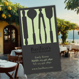 Italiaans restaurant voor fijne diners visitekaartje