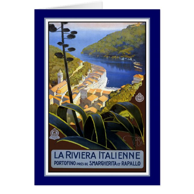 Italiaans Riviera Travel Poster (Voorkant)