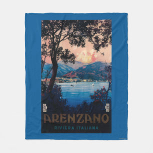 Italiaans Riviera Travel Poster Fleece Deken