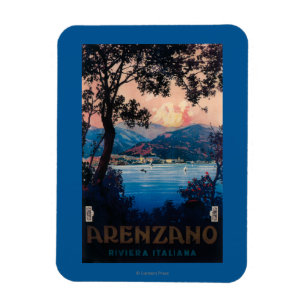 Italiaans Riviera Travel Poster Magneet