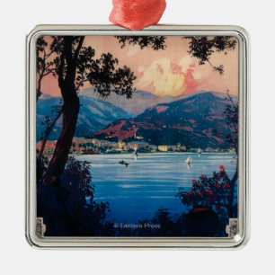 Italiaans Riviera Travel Poster Metalen Ornament