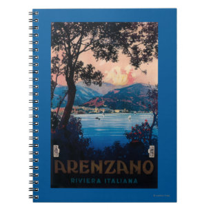 Italiaans Riviera Travel Poster Notitieboek