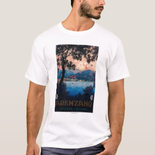 Italiaans Riviera Travel Poster T-shirt