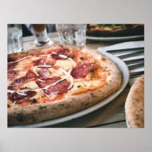 Italiaans Salami Pizza Poster