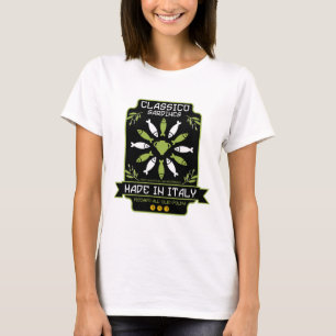 Italiaans Sardine Art Print Keukengeschenk T-shirt