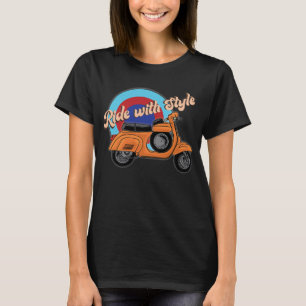 Italiaans Scooter Shirt ritstijl