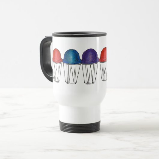 Italiaans Snocone Sno Cone Reisbeker (Voorkant links)