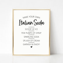 Italiaans Soda Bar bord