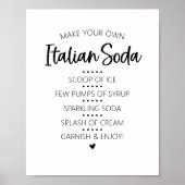Italiaans Soda Bar bord Poster (Voorkant)