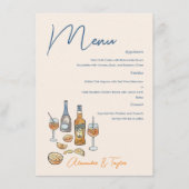 Italiaans Spritz bruiloft menu (Voorkant)