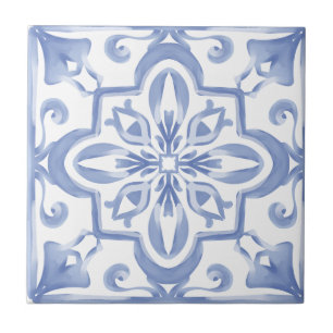 Italiaans stijl, blauw, mediterrane tegels, tegeltje