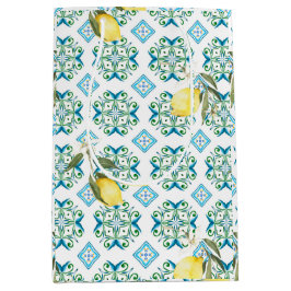 Italiaans stijl, tegels, majolica, citroen, all-ov medium cadeauzakje