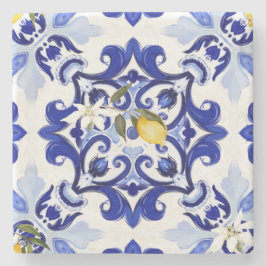 Italiaans stijl, tegels, majolica, citroen, all-ov stenen onderzetter
