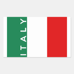italiaans symbool naam land vlag rechthoekige sticker
