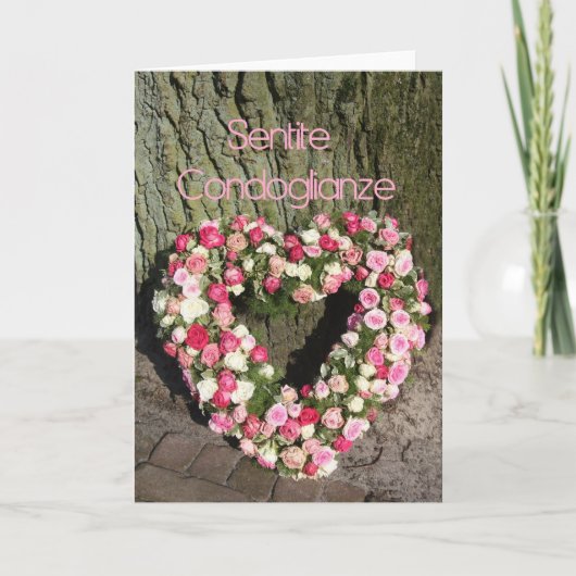 italiaans sympathie Sentite Condoglianze Kaart (Voorkant)