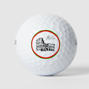** Italiaans Taal Italië Italië Colosseum Golfballen