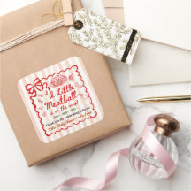 Italiaans thema baby shower rode strik